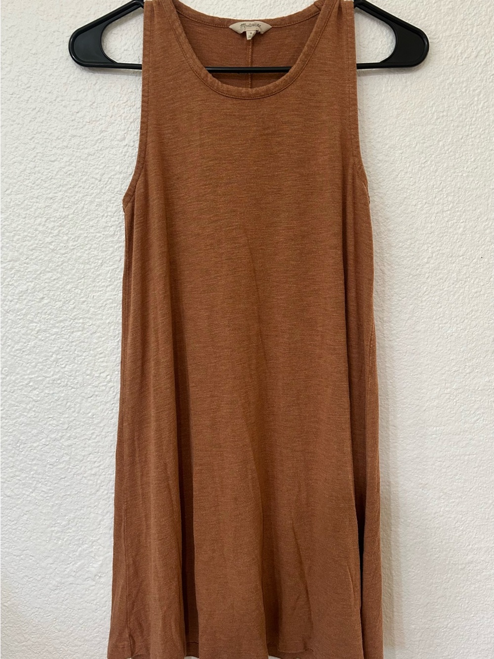 Madewell Rust Brown Sleeveless Tank Midi Dress